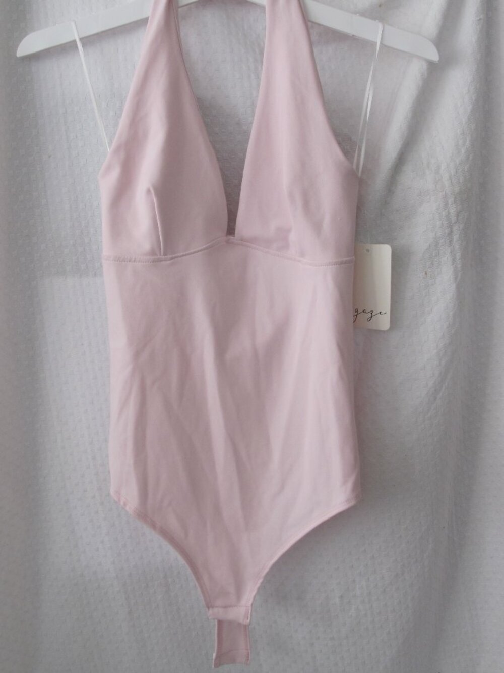Gaze Pink Halter Bodysuit